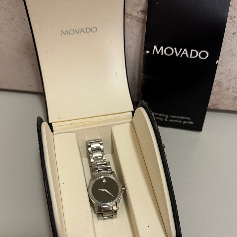 Movado Black and Silver woman’s Watch
